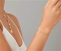 Vicenza - Piazzetta Palladio 2 - Bracelet Marco Bicego Woman Siviglia in Yellow Gold Acquamarina BB1874-AQ01 - BB1874-AQ01